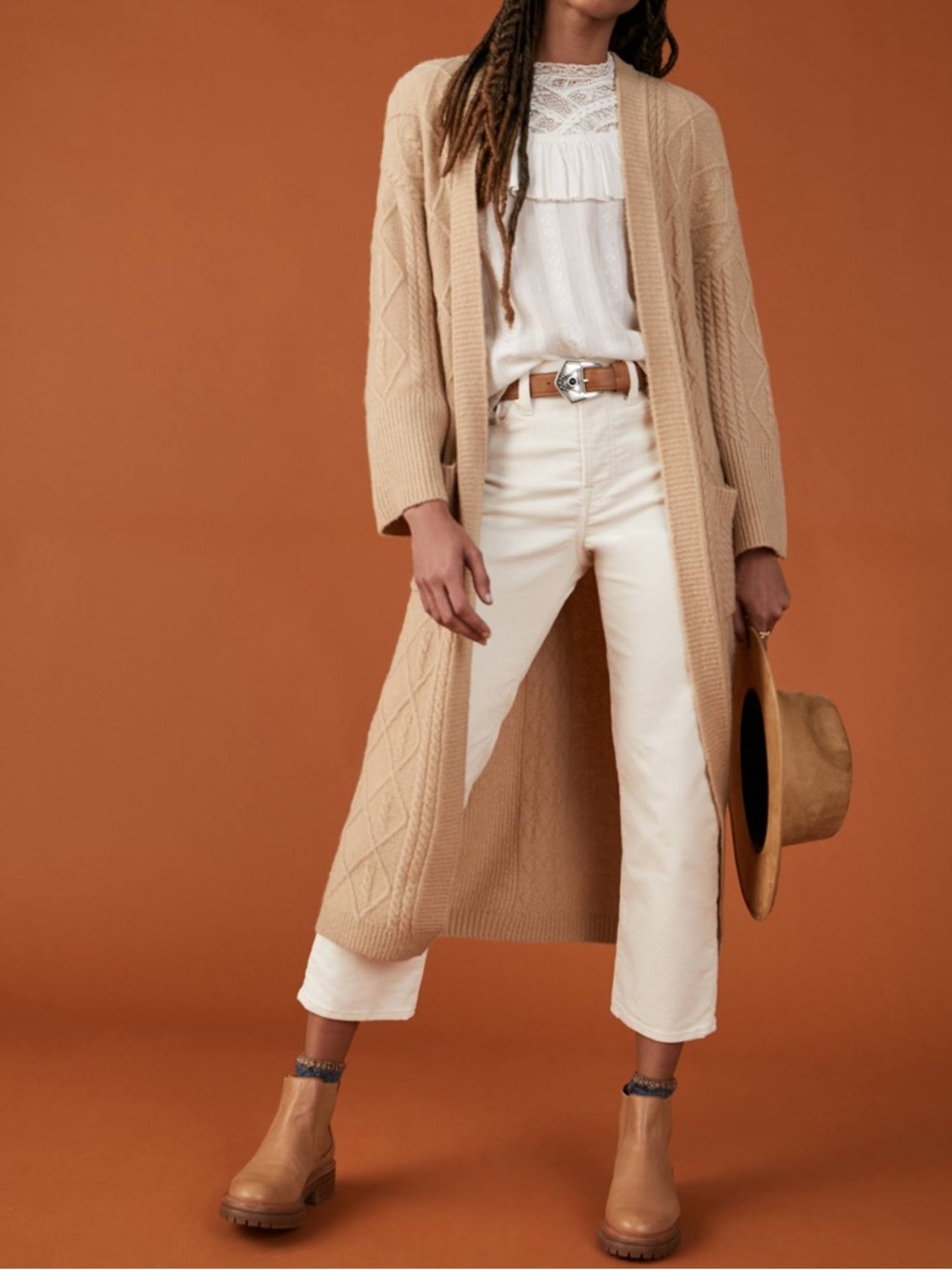 Anthropologie Verona Pommed Long Cardigan